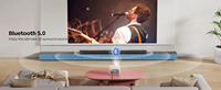 Proyektor LCD Portabel Model H86 720p Home Theater 200 Lumens Fokus Elektrik Keystone Digital Android 9 Siap 3D Dapat Dikantongi