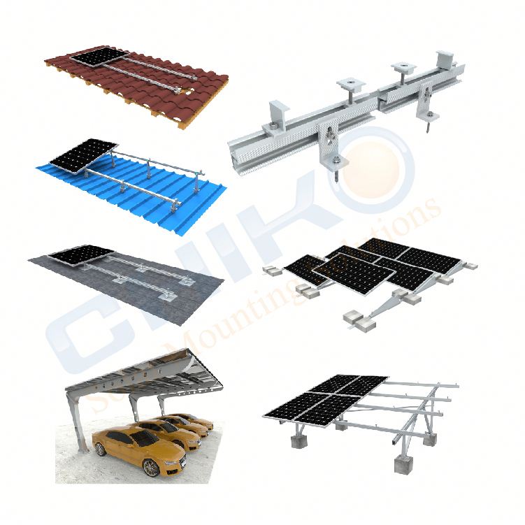 Galvanized steel solar panel roof mounting bracket pv ground support