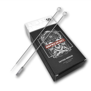 Venta al por mayor original BRONC 50 unids/caja <span class=keywords><strong>RL</strong></span> RS RM M1 Premium tradicional de acero inoxidable agujas de tatuaje largas desechables - Product Image 6