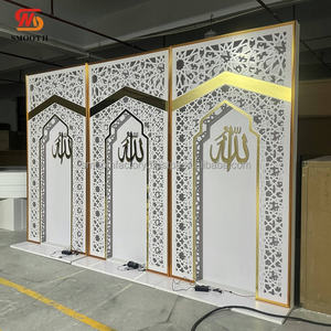 SMOOTH Luxury <b>Gold</b> Rim Detachable Acrylic <b>Backdrop</b> New Arrival Stage Decor with Hollow Carving for Wedding Events - Product Image 6