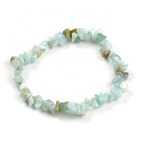 Vendita calda braccialetto di cristallo di agata Amazonite con perline 5-8MM irregolare Chips catenaria fatta a mano per gli uomini miglior regalo per tua moglie - Product Image 3