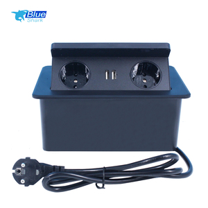 Chargeur sans fil avec prise escamotable intégrée, PD20W USB-C, noir, prise électrique escamotable européenne pour la maison et l'hôtel - Product Image 1