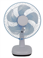 Ventilateur de table 12V AC/DC 16 pouces avec moteur à balais, portable, pour salle de bain, en plastique
