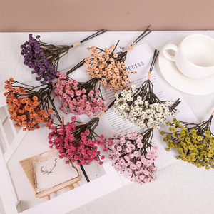 Bouquet de fleurs artificielles Ruilisi en silicone souple, finition mate, décoration de mariage - Product Image 3
