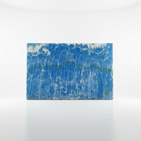 Dalles de marbre onyx bleu modernes et extravagantes, grandes dalles rétroéclairées, polies, translucides, naturelles, avec motif de chevalet, étanches, pour mur rétroéclairé
