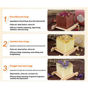 110g naturel marque privée fait à la main blanchissant la peau barre de <span class=keywords><strong>savon</strong></span> à l'huile essentielle de jasmin - Product Image 4