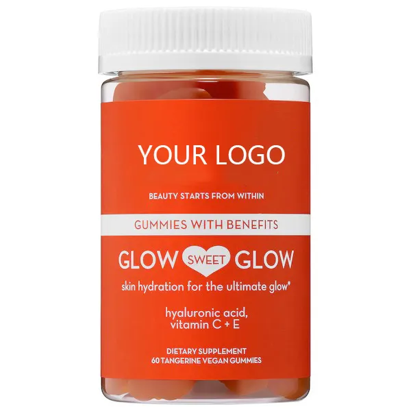 피부 수화 궁극적인 Glow 콜라겐 와 L-글루타틴 대 한 피부 미백 비건 Gummies