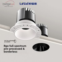 Plafonnier LED encastré intelligent sans cadre, dimmable, COB, pour éclairage intérieur, spot, Australie