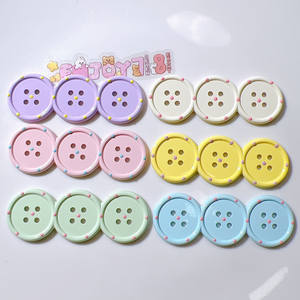 תכשיטי בעבודת יד חמודים תכשיטים לשיער של אביזר תיקון אבזר שרף כפתורים שטוחים - Product Image 4