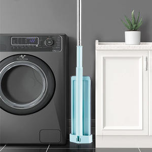 Outil de nettoyage domestique : Serpillère à essorage mains libres, serpillère microfibre pour le nettoyage des sols et des fenêtres, serpillère plate microfibre - Product Image 6