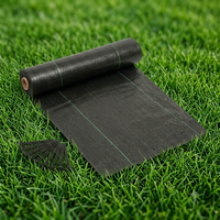 Toile de paillage tissée en PP robuste noire pour aménagement paysager, agriculture, jardin, barrière anti-mauvaises herbes, utilisation extérieure, rouleau de tissu