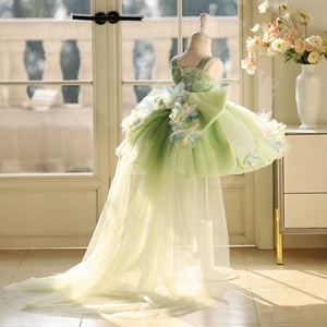 <span class=keywords><strong>Robe</strong></span> de soirée confortable et douce <span class=keywords><strong>pour</strong></span> filles, avec bretelles, corsage perlé et tulle floral 3D - Product Image 2