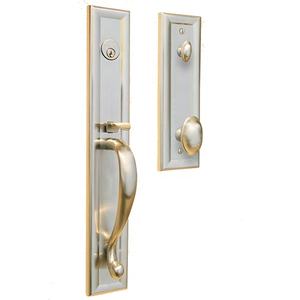 Serrure de porte intérieure en cuivre forgé, poignée dorée brillante, universelle à languette unique pour chambre à coucher - Product Image 5