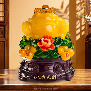 Figurine de crapaud porte-bonheur créatif en résine Feng Shui pour attirer la richesse, avec <span class=keywords><strong>Bouddha</strong></span>, décoration de bureau à domicile - Product Image 4
