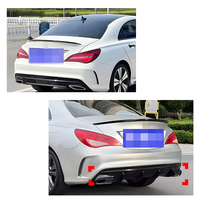 Diffuseur arrière en plastique ABS style CLA45, séparateur de pare-chocs arrière, lèvre de diffuseur arrière pour Mercedes Classe CLA W117 2013-2018