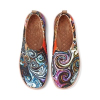 Nouvelles espadrilles plates à enfiler pour femmes, en toile, avec semelle intermédiaire en EVA et imprimé floral, style marche, toutes tailles