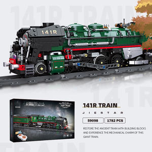 59098 141R Train à vapeur créatif, blocs de construction, modèle, jouet éducatif pour enfants, ensemble de blocs de construction en plastique, cadeau, vente en gros - Product Image 3
