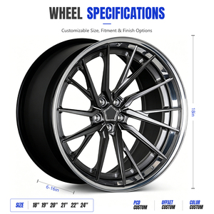 Rines de Aluminio Forjado Ligeros de 1 Pieza, Color Humo Oscuro, Cóncavos, Personalizados para Carreras, para Bentley, Mercedes, BMW, Ferrari, Roma - Product Image 3