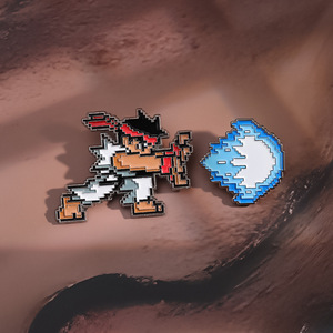 Spilla da bavero in metallo smaltato Street <span class=keywords><strong>Fighter</strong></span> Street Game Longkenhoud Ghost Wave Punch, articolo periferico di design, prezzo all'ingrosso per acquisti all'ingrosso - Product Image 3