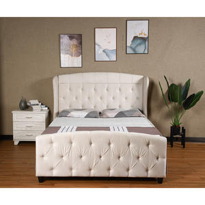 Contemporary Modern Grey King Bed with Reading Lamp &amp; <strong>USB</strong> <strong>Port</strong> Wide <strong>Upholstered</strong> Soft <strong>Headboard</strong> Smart Design - Product Image 2