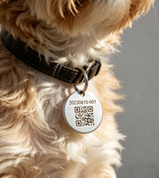Großhandel Blanko Versilberte Aluminium-Hundemarken, Individuell Anpassbare Einzigartige ID-QR-Code Sublimationsdruck Hundemarken-Halskette für Werbezwecke