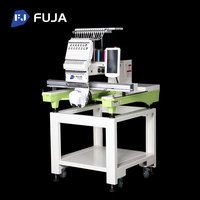 FUJA Machine à broder sur grande surface Tête unique 15 aiguilles Machine à broder informatisée T-shirts pour vêtements