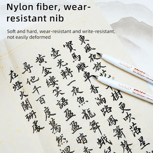 Penna per pennarello per pennarello per calligrafia con pennello inchiostro nero Set di illustratori di disegno Lettering - Product Image 3