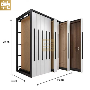 <span class=keywords><strong>Support</strong></span> de présentoir de porte coulissante en métal et en bois de haute qualité, multifonctionnel et élégant, pour vitrine, magasin, exposition - Product Image 4
