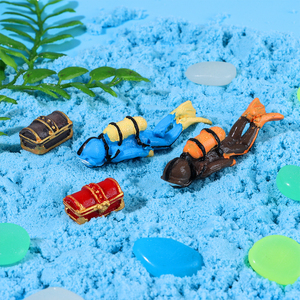 Décoration créative moderne en résine pour aquarium, ornements pour poissons avec motif vertical, mini-plantes et pierres, accessoires pour tortues - Product Image 2