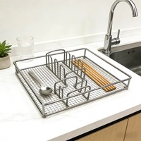 Porte-couverts minimaliste créatif DaS en fer forgé avec compartiments de rangement