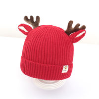 Gorro de Bebé de Algodón y Poliéster con Estampado Navideño de Dibujos Animados, Marca Runsen, Tela General para Viajes, Lindo Protector de Orejas