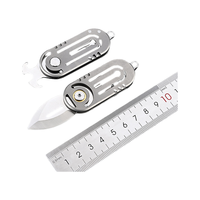 Mini couteau de poche pliant portable de haute qualité avec lame en acier inoxydable 3Cr13 et poignée en titane pour une utilisation en extérieur