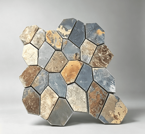 Carrelage en ardoise gris argenté naturel veiné de bois, finition mate, pour revêtement mural, revêtement de sol, pavage extérieur et intérieur, durable - Product Image 2