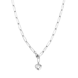 海勒简约珠宝925纯银镀金几何小心形吊坠项链 - Product Image 2