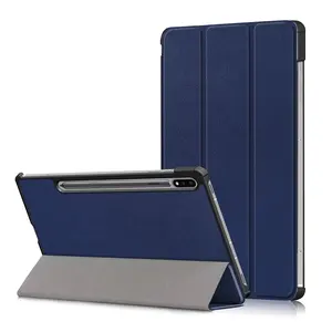 Funda delgada de cuero sintético para tableta de negocios, carcasa ligera mate para <span class=keywords><strong>Samsung</strong></span> Galaxy Tab <span class=keywords><strong>S7</strong></span> <span class=keywords><strong>SE</strong></span> S8 plus - Product Image 1