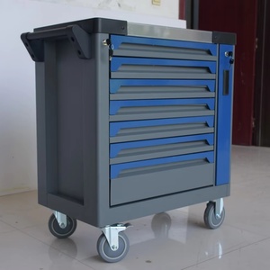 Carrito de Almacenamiento para Taller con Ruedas y 7 Cajones con Cerradura, Resistente, de Acero, Capacidad de Carga de 300 kg, Venta Caliente OEM - Product Image 3