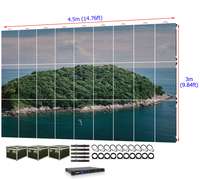 Écran LED P2.976 RGB pour location, mur vidéo extérieur 4,5m x 3m, écran LED pour événements extérieurs 15ft x 10ft, panneau mural LED de location 2,9mm