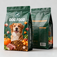 Sac d'emballage alimentaire personnalisé pour animaux de compagnie (chats et chiens) de 1,5 kg, 7 kg, 9 kg, 10 kg, en plastique, à fond plat, pour friandises et aliments
