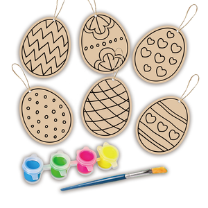 Kids <strong>Easter</strong> Party Drawing Toy Egg-Shaped Plywood Painting <strong>Craft</strong> <strong>Kit</strong> - Product Image 2