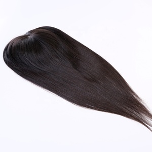 Produttore di Topper <span class=keywords><strong>per</strong></span> Capelli con Base in Seta di Qualità Remy da Capelli Umani Vergini Europei, Infoltitore con Base Superiore in Seta Colore Naturale Vergine - Product Image 3