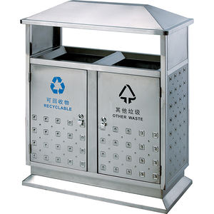 تصنيف سلة مهملات 2 في 1 سلة مهملات لإعادة التدوير مع صحن مهملات للعامة - Product Image 4