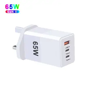 Caricabatterie Gan da 65W più veloce da 65W Pd Usb Pd3.0 Pd per auto universale internazionale