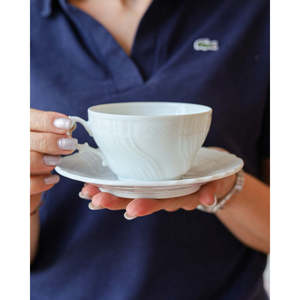 Tazas de Té de Cerámica Hechas a Mano Richard Ginori Vecchio, 2 Tazas, Capacidad de 200 ml, Diseño Moderno, Aptas para Microondas y Lavavajillas, Tapa con Infusor de Bronce - Product Image 1