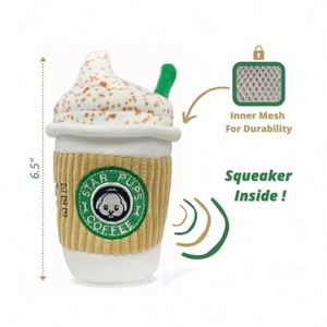 ของเล่นสุนัขรูปกาแฟสตาร์พัพส์ รสพัพกินสไปซ์ ลาเต้ ของเล่นตลกๆ สำหรับสุนัข ขายส่ง - Product Image 2