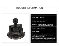 Dudukan Bola Hisap untuk Kamera GoPro Garmin, Dudukan Bola untuk Ponsel, Bola 1 Inci, Pengunci Putar, Suction Cup untuk Ram