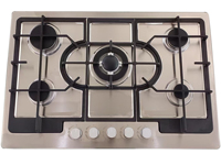 Usine OEM/ODM Cuisinière à gaz encastrée à 5 brûleurs/cuisinière à gaz en acier inoxydable 90CM Table de cuisson à gaz Ustensiles de cuisine de haute qualité