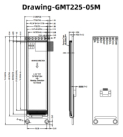 Modul LCD TFT 2,25 inci ST7789 76x284 262K Warna Antarmuka SPI 4-Kabel Konektor 8-Pin Pengontrol Layar IPS Suhu Operasi