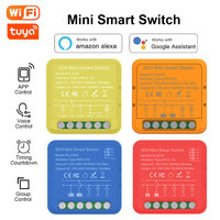 Interrupteur intelligent WiFi Tasmota Blue 3Gang Mini, relais, prise connectée compatible Google Home Alexa