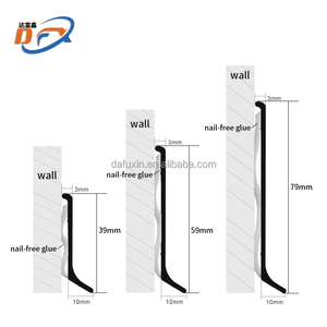 8 cm cao Hợp kim nhôm ván chân tường Ốp chân tường thiết kế hiện đại 5 năm Bảo hành-dán loại sàn <span class=keywords><strong>TRIM</strong></span> cho khách sạn căn hộ - Product Image 5