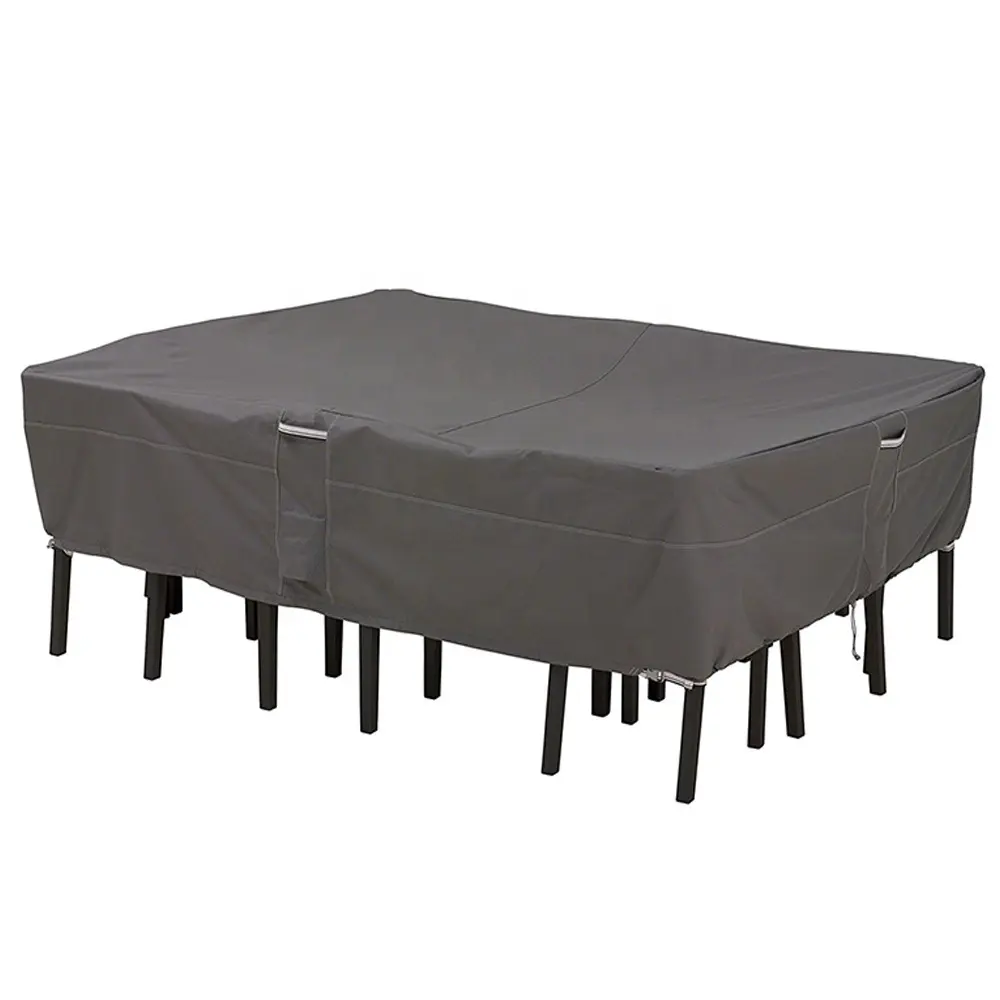 Resistente 210d oxford pátio móveis capa retangular jardim mesa e cadeira conjunto de capa